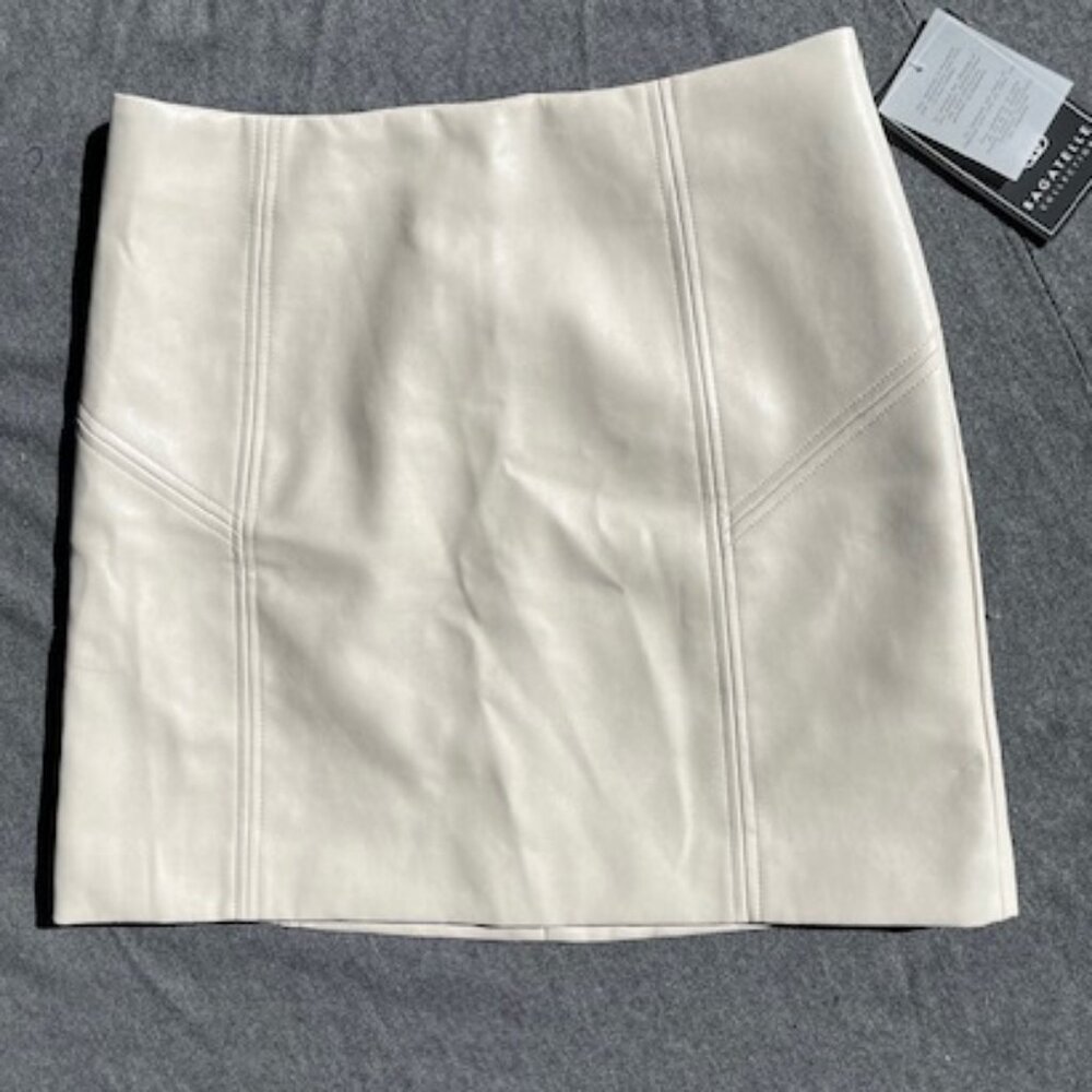 High Waisted Faux Leather Skirt Medium
